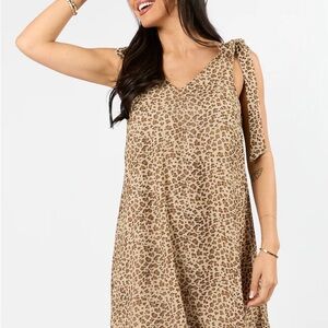 Pink Lily Leopard Print Mini Dress